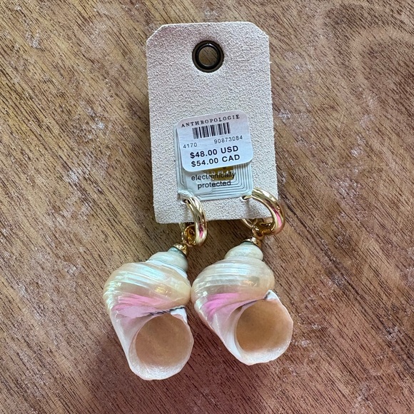 Anthropologie Shell Hoop Earrings. Brand new! - Picture 3 of 3